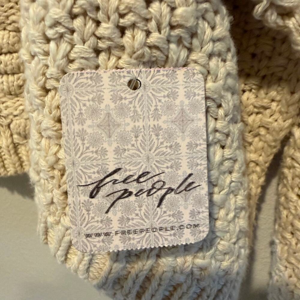Free People XL Cable Knit Crew Sweater - Picture 3 of 6